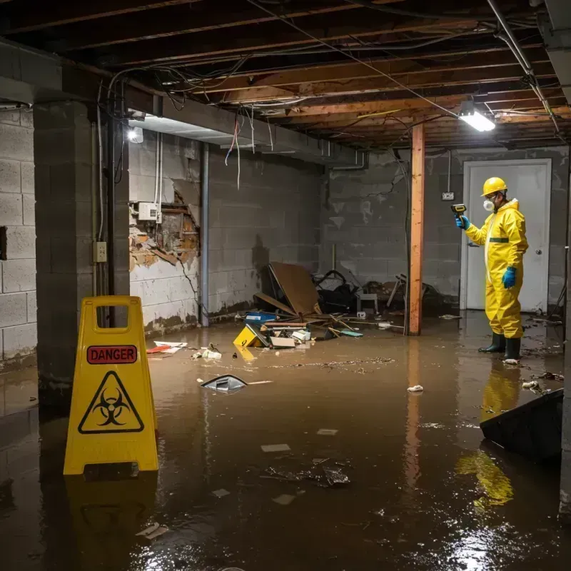 Flooded Basement Electrical Hazard in Oshkosh, NE Property